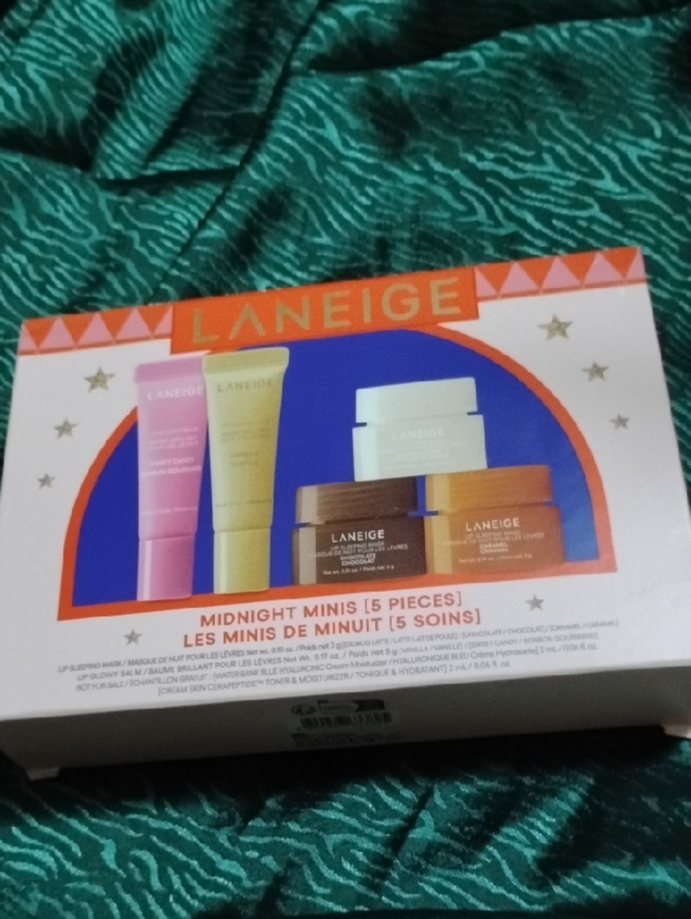 LANEIGE Mini Skincare & Lip Set - Pink, Yellow, White, Brown, Orange